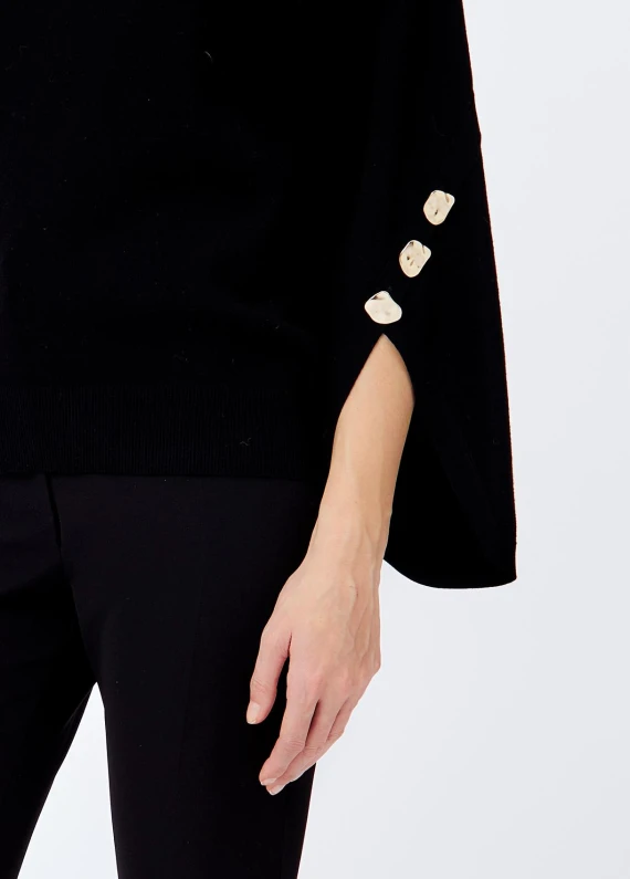 Black viscose and polyester sweater LIU JO COLLECTION
