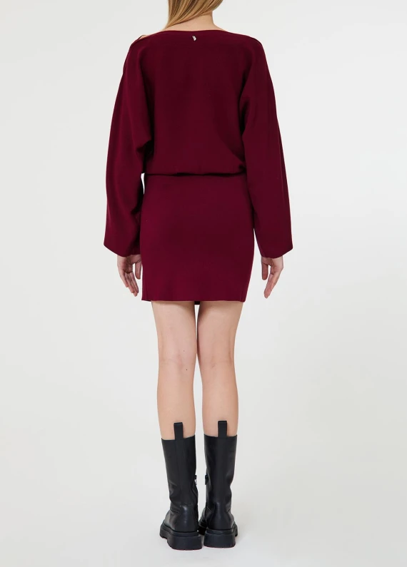 Dark red knit dress LIU JO COLLECTION
