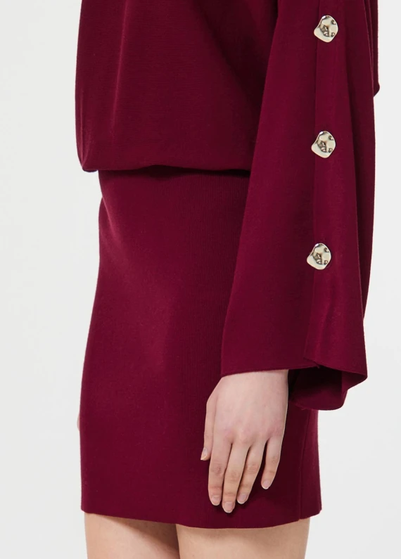 Dark red knit dress LIU JO COLLECTION