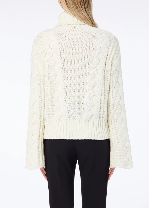 Dolcevita in maglia bianco crema LIU JO COLLECTION