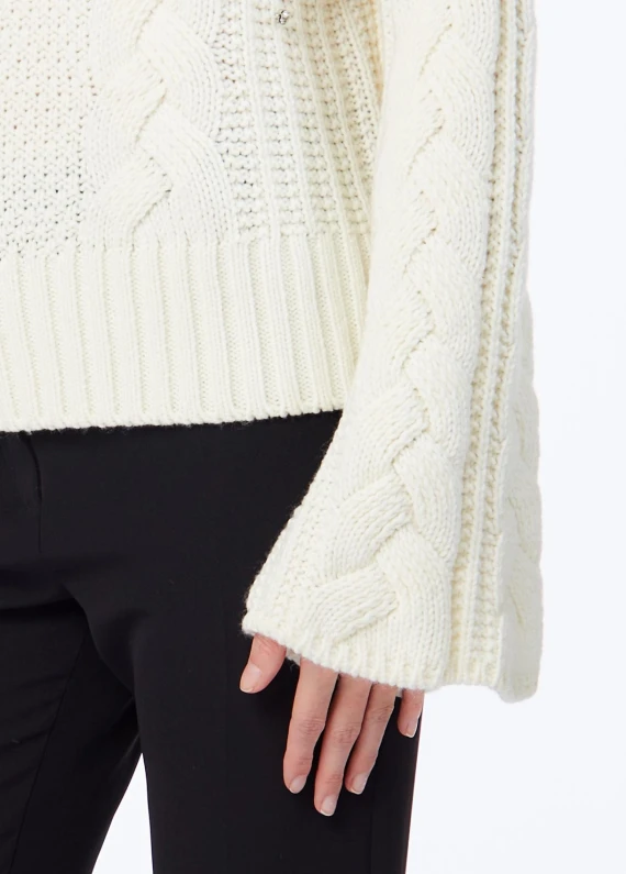 Dolcevita in maglia bianco crema LIU JO COLLECTION