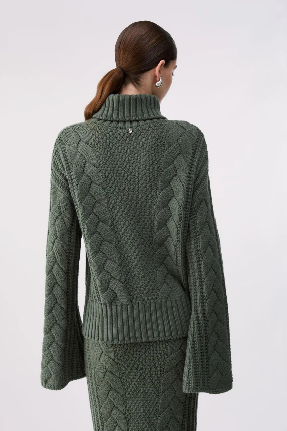 Maglia verde a collo alto LIU JO COLLECTION