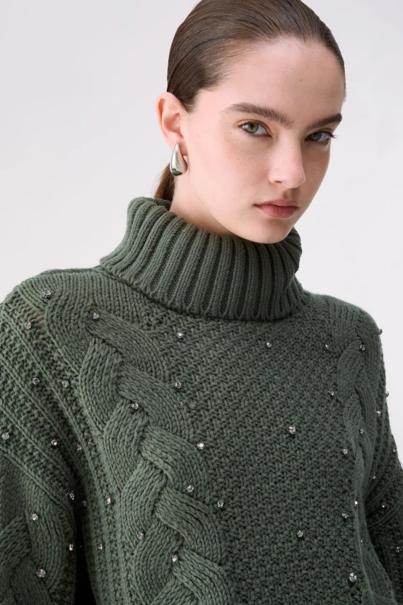 Maglia verde a collo alto LIU JO COLLECTION