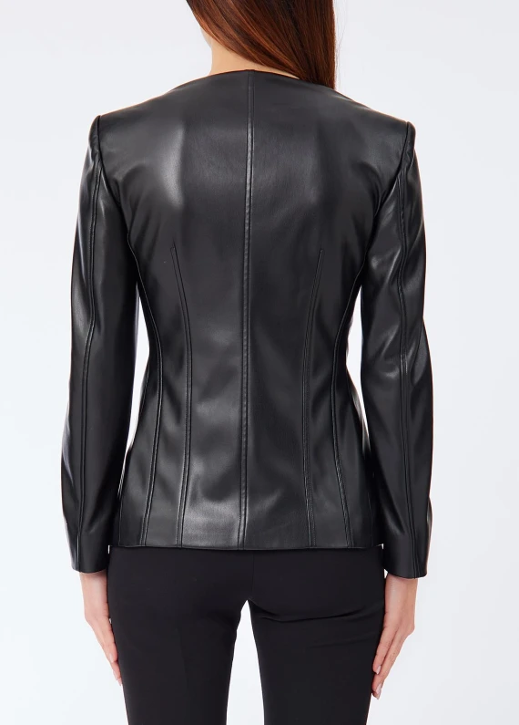 Short fitted black jacket LIU JO COLLECTION
