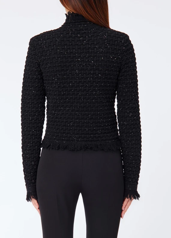 Giacca in maglia nera