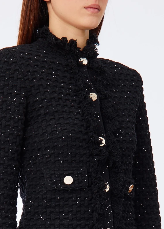 Giacca in maglia nera LIU JO COLLECTION