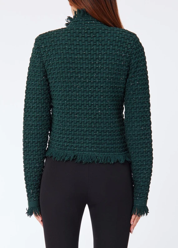 Dark green knit jacket LIU JO COLLECTION