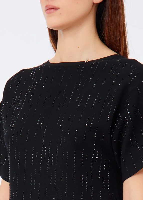 Short black knit dress LIU JO COLLECTION