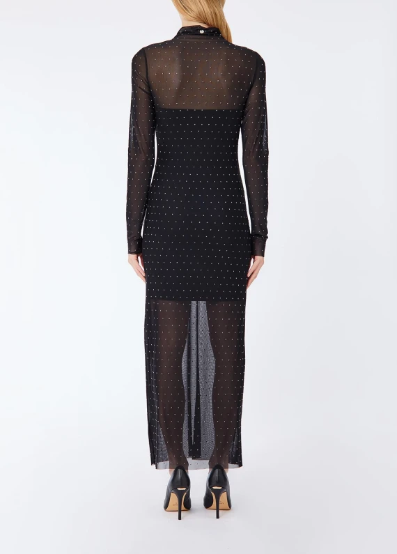 Abito lungo nero in jersey LIU JO COLLECTION