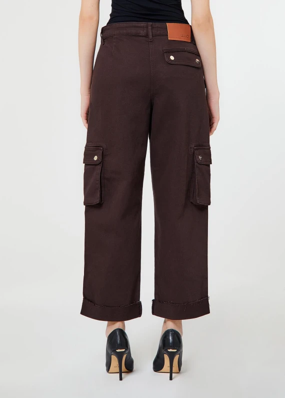 Dark brown 3/4 cargo pants LIU JO COLLECTION