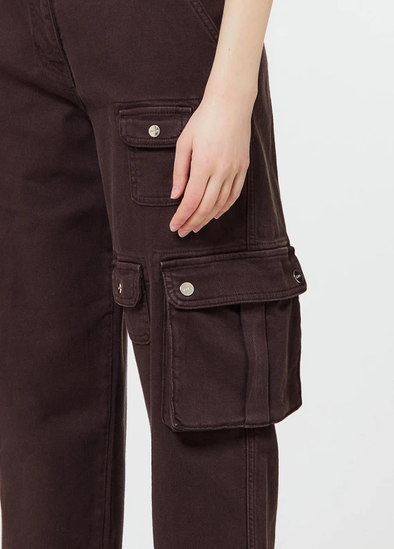 Dark brown 3/4 cargo pants LIU JO COLLECTION