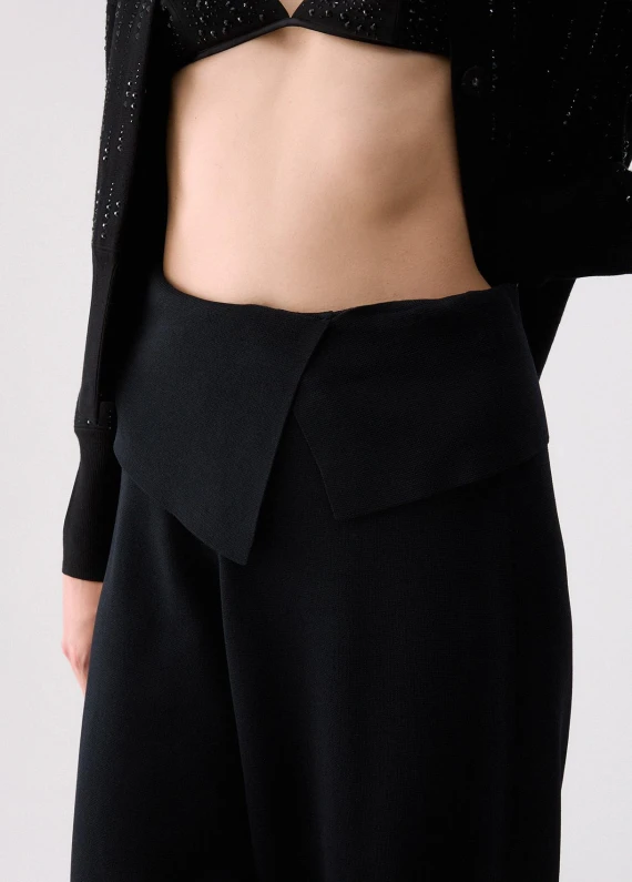 Pantaloni lunghi in maglia neri