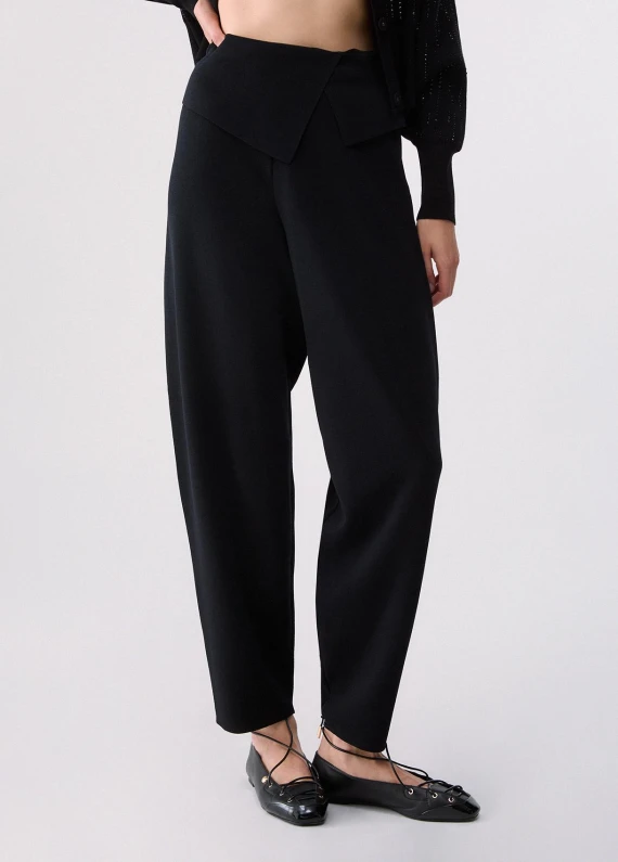 Black long knit pants LIU JO COLLECTION