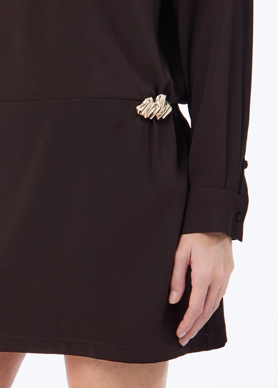 Abito mocha con applicazione LIU JO COLLECTION