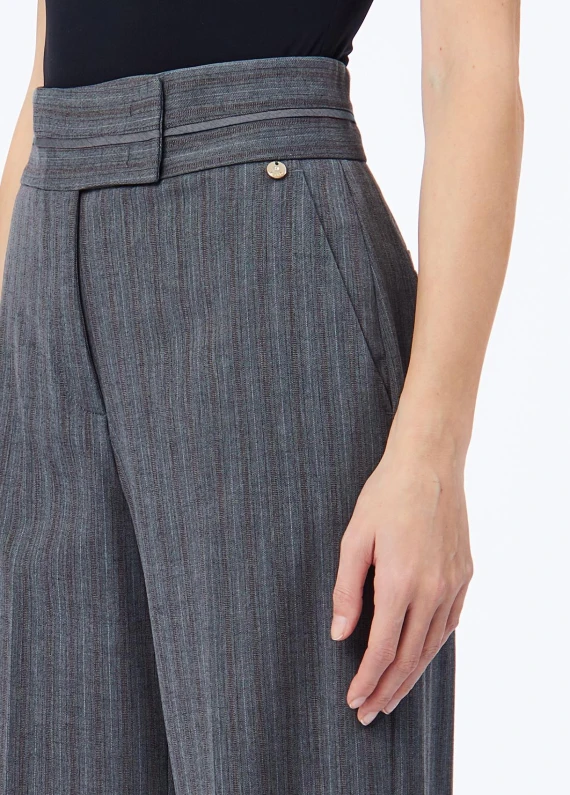 Dark grey straight-leg trousers LIU JO COLLECTION