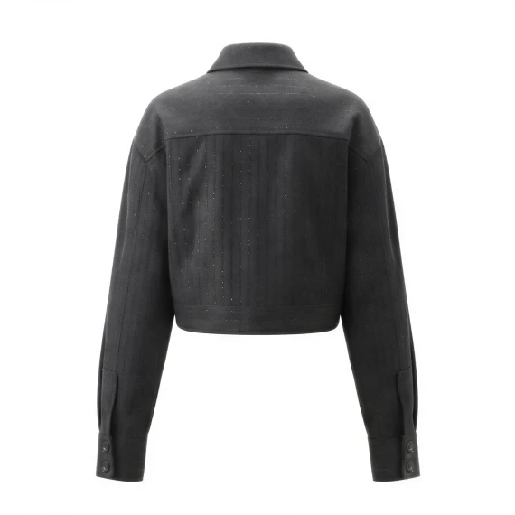 Giacca corta grigia con ricamo LIU JO COLLECTION