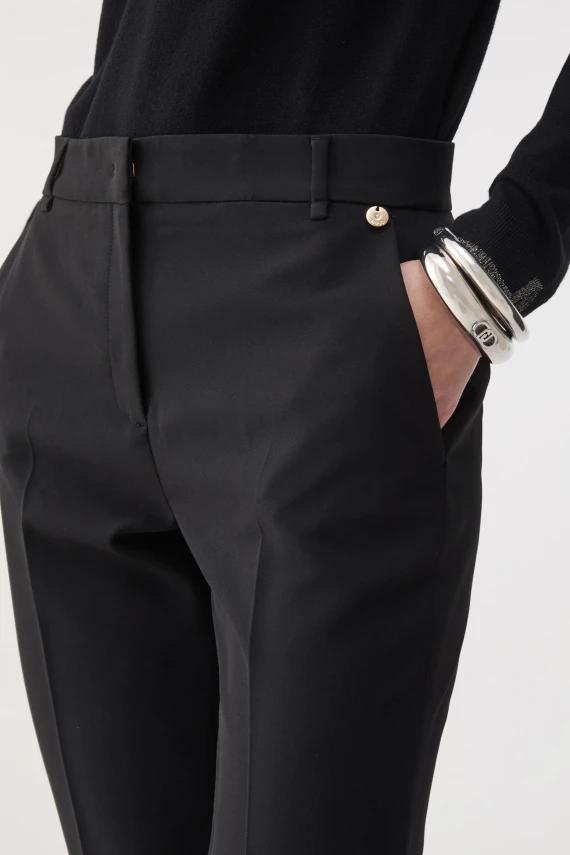 Black ankle-length trousers LIU JO COLLECTION