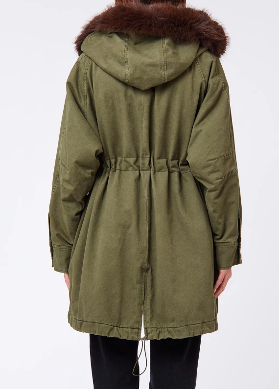 Olive green cotton parka Liu Jo
