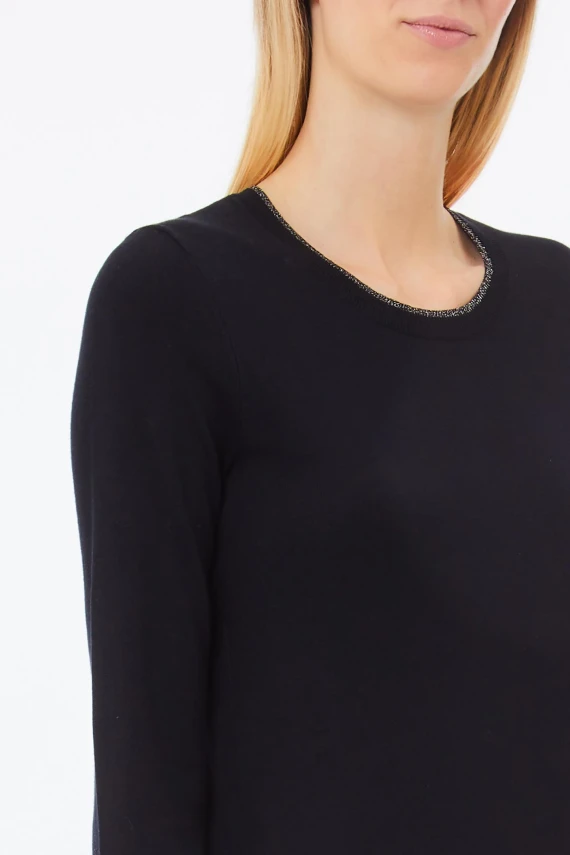 Maglia nera a maniche lunghe Liu Jo