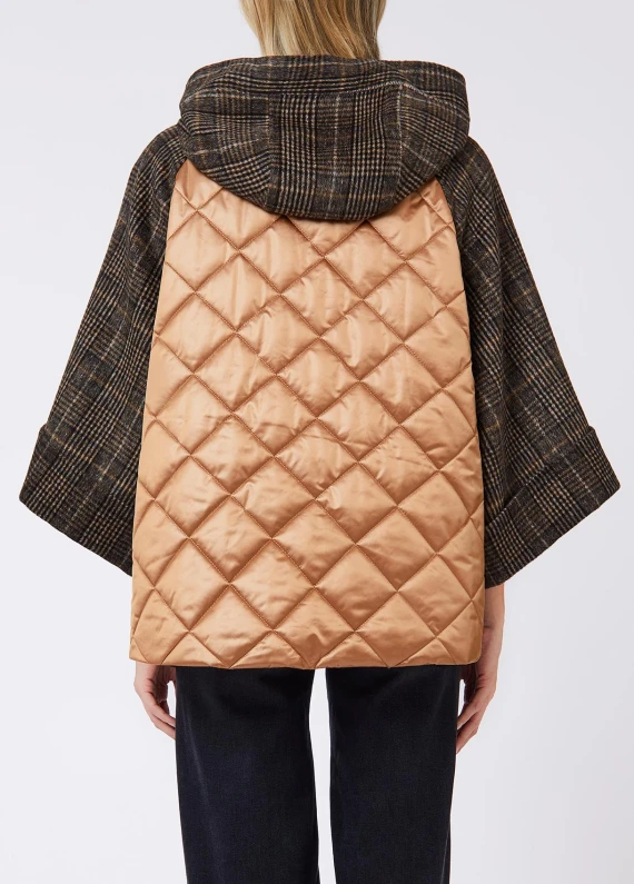 Check hooded cape Liu Jo