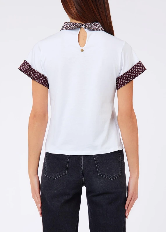 Cotton polo shirt with print and embroidery Liu Jo