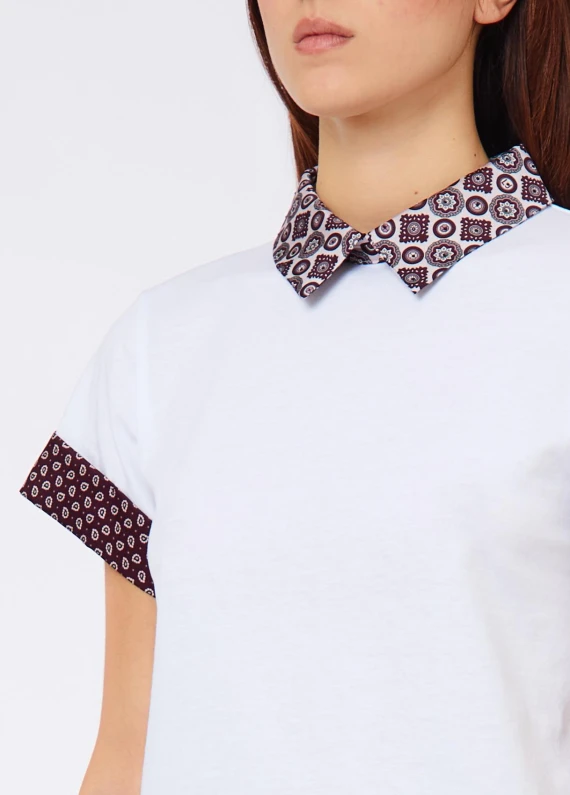 Cotton polo shirt with print and embroidery Liu Jo