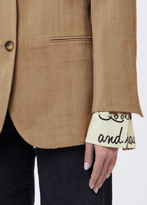 Beige herringbone blazer Liu Jo