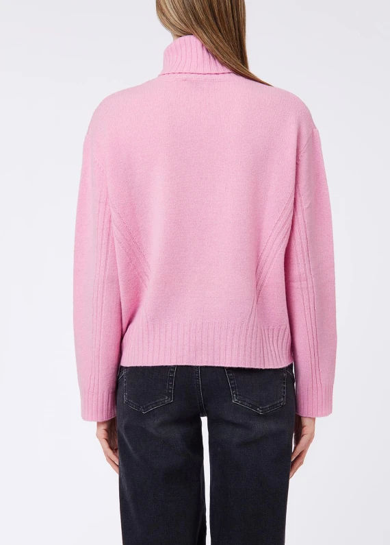 Light pink wool turtleneck sweater Liu Jo
