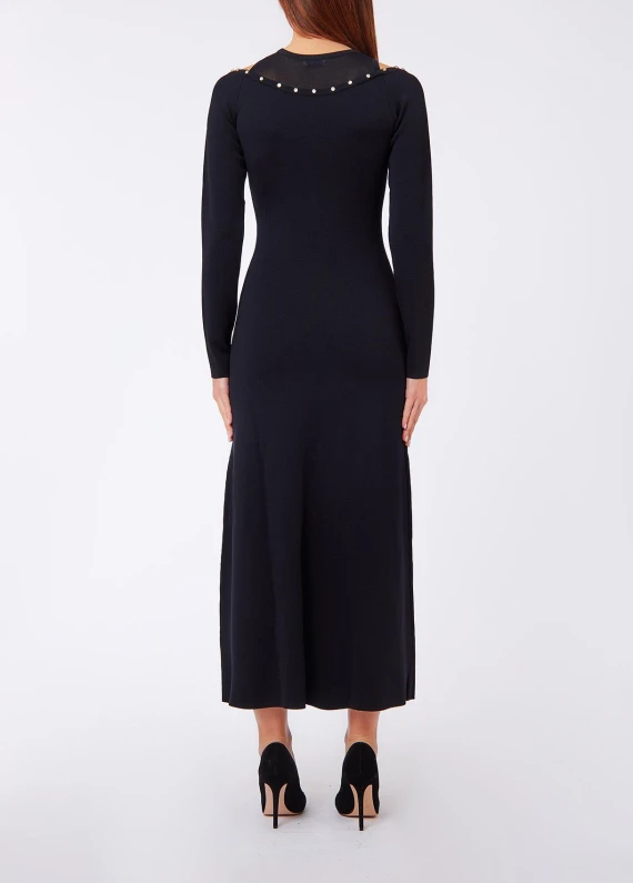 Black long knit dress Liu Jo