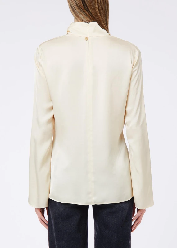 SATIN TUNIC WITH DRAPED NECKLINE Liu Jo