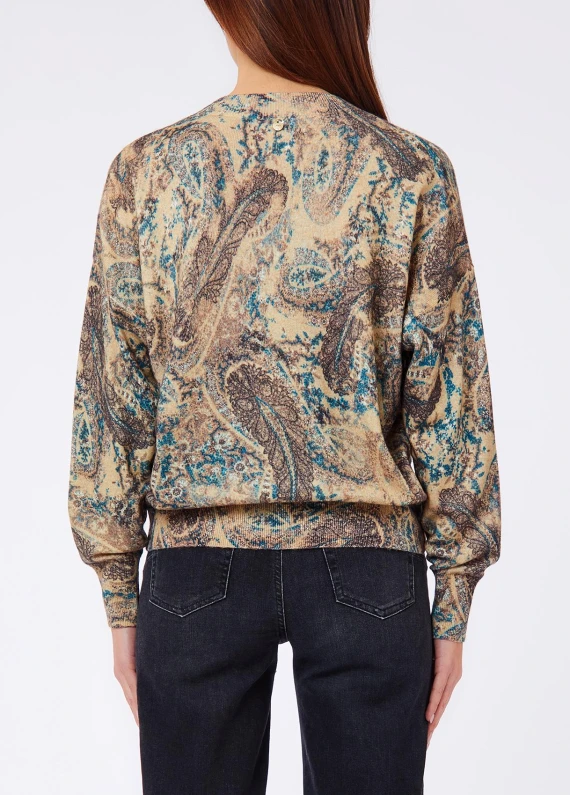 Paisley print V-neck sweater Liu Jo