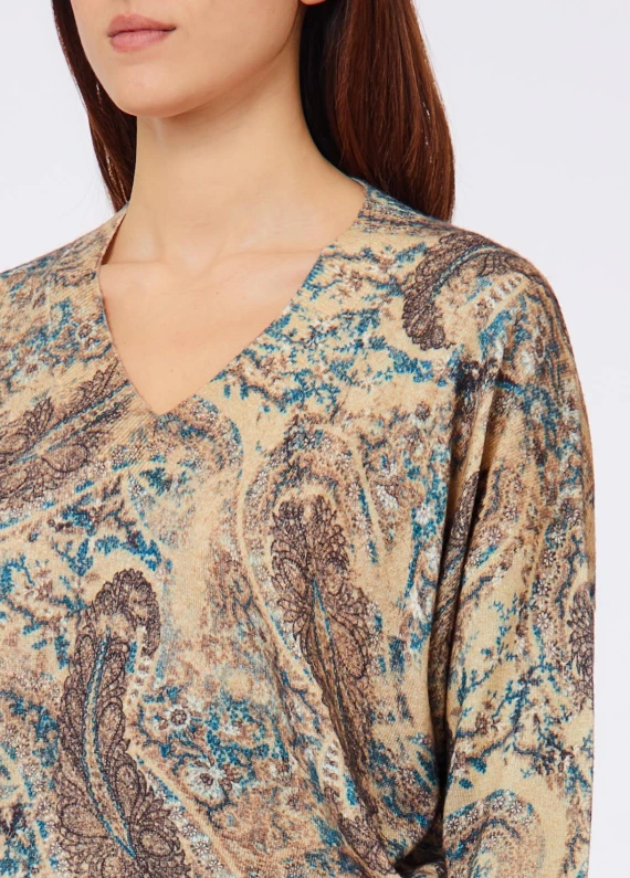 Paisley print V-neck sweater Liu Jo