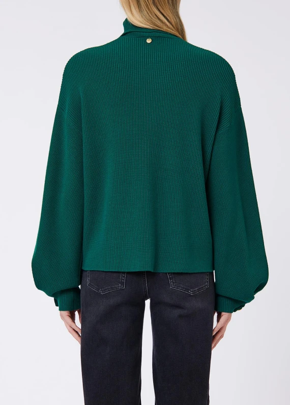 Maglia a collo alto verde scuro Liu Jo