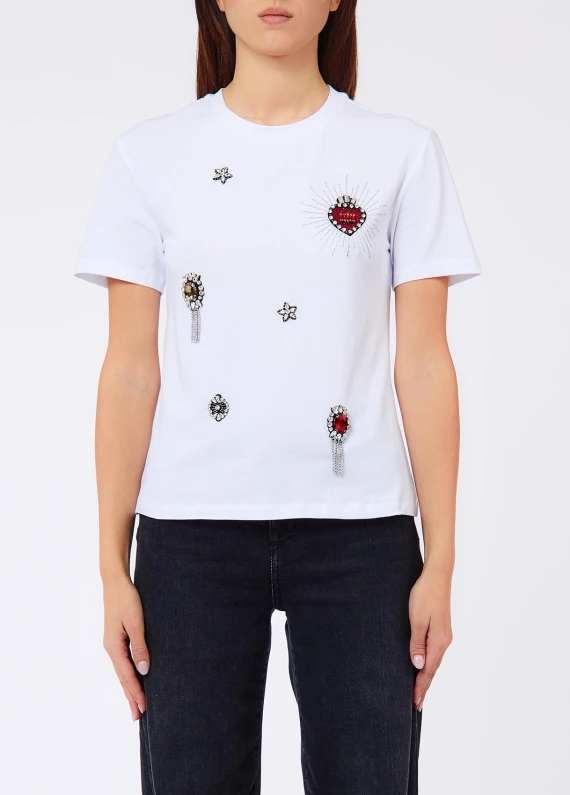 White cotton T-shirt LIU JO JEANS FASHION