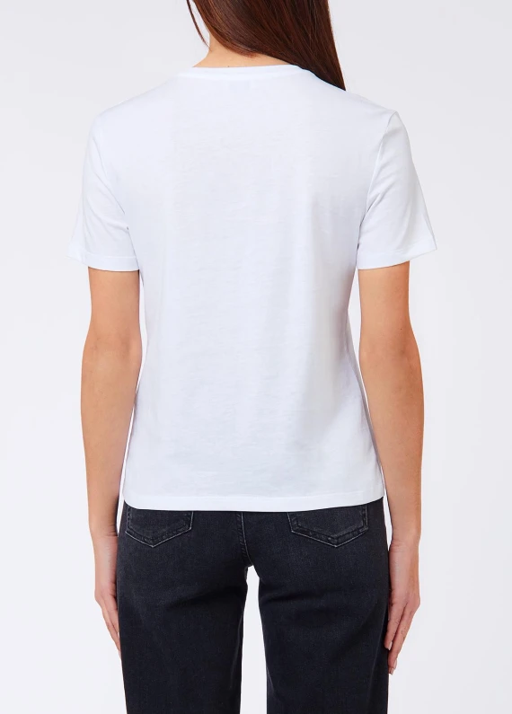 Slim-fit cotton jersey T-shirt with je t'aime print Liu Jo