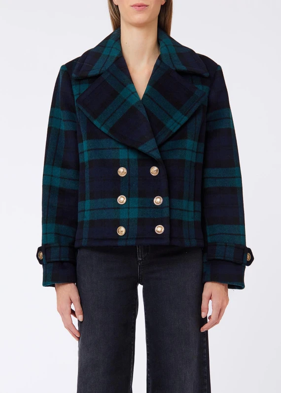 CAPPOTTO DOPPIO PETTO TARTAN LIU JO JEANS FASHION