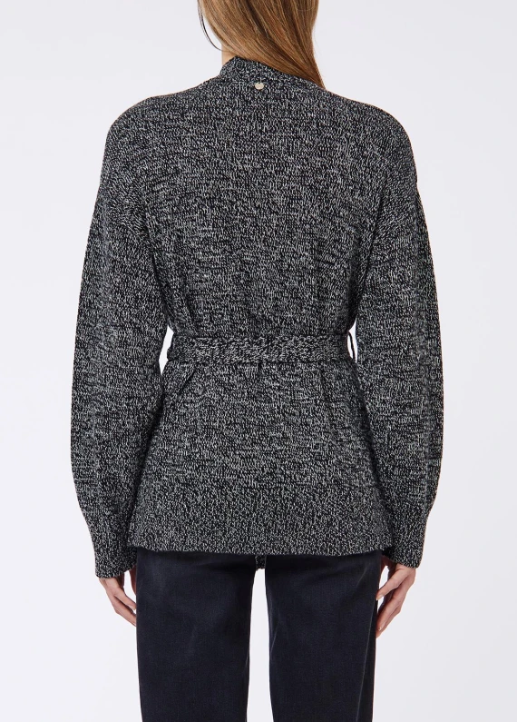 Open-knit cardigan with trimming Liu Jo