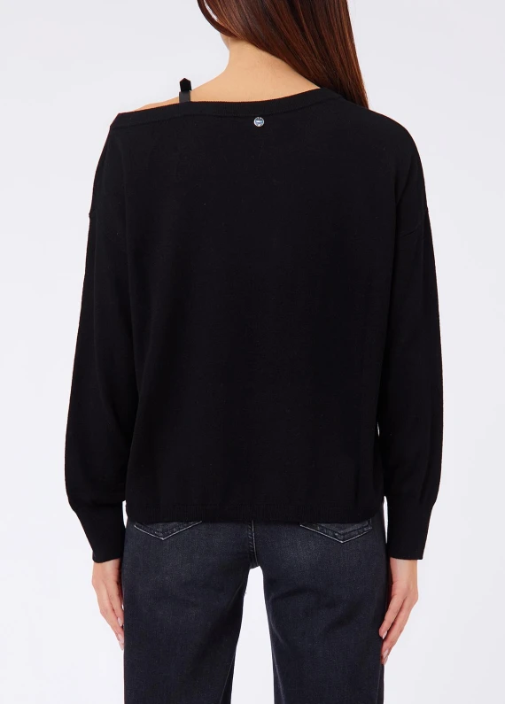 Black sweater with buckle Liu Jo
