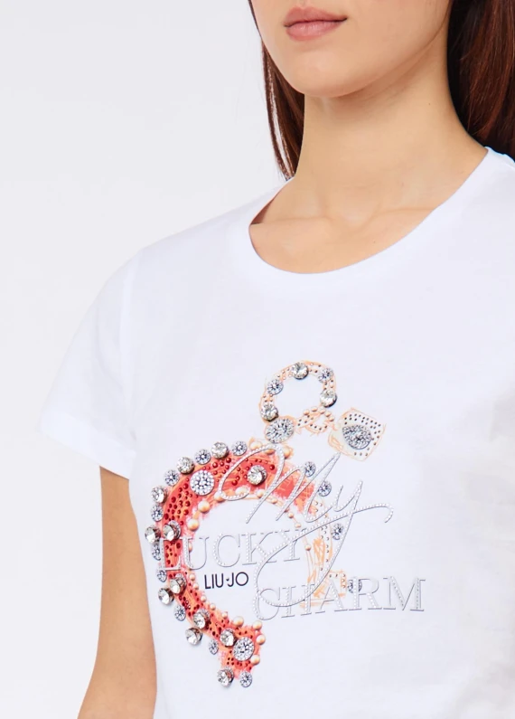 White cotton T-shirt Liu Jo