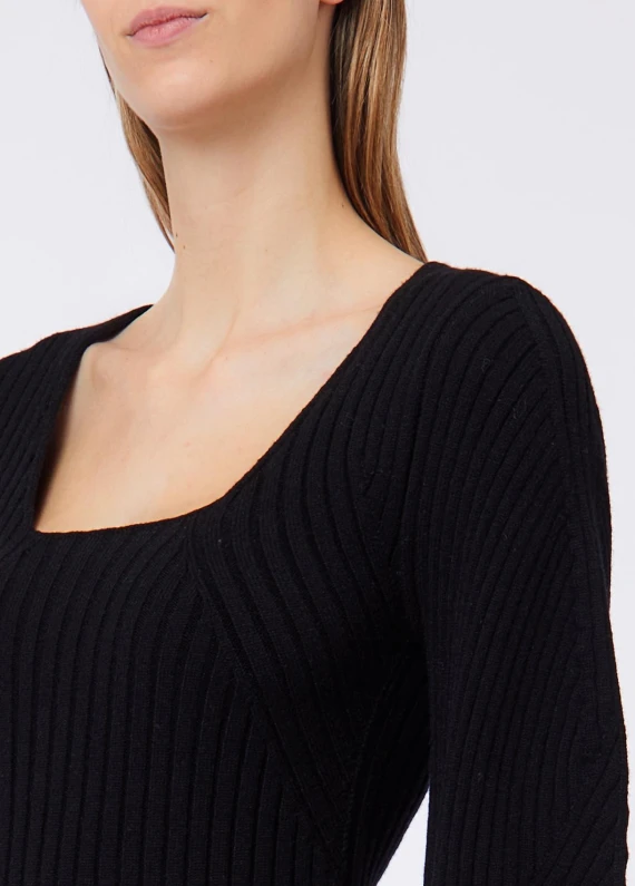 Maglia a coste nera Liu Jo