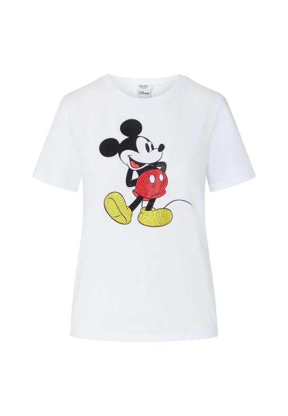 White slim-fit Mickey Mouse T-shirt LIU JO JEANS FASHION