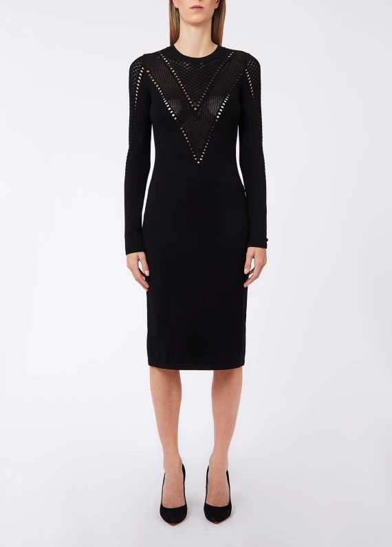 Black midi knit dress LIU JO JEANS FASHION