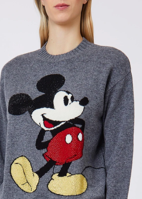 Grey jacquard wool sweater Liu Jo