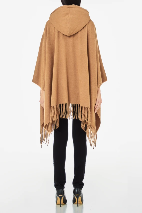 PONCHO FAKEFUR CAPPUCCIO