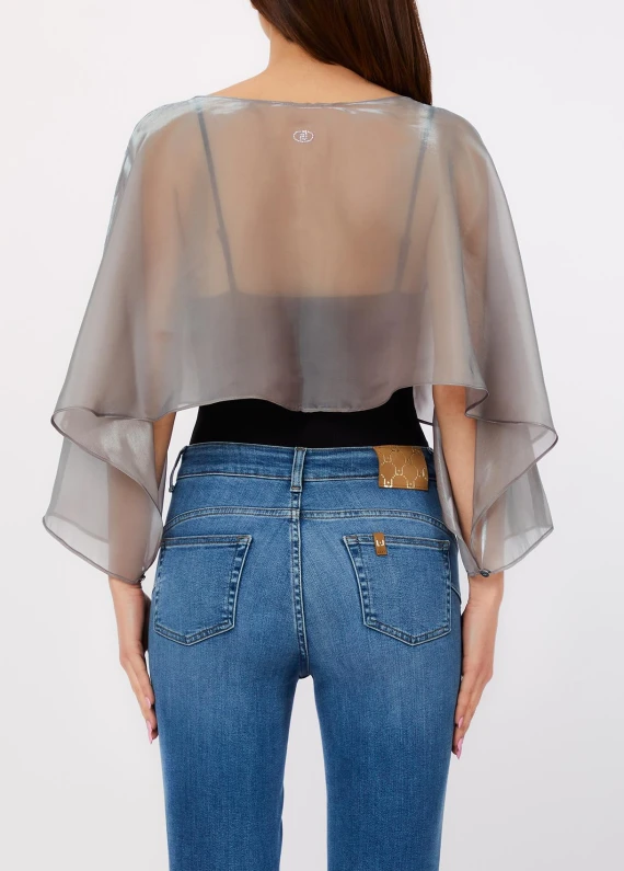 Transparent steel grey cape LIUJO ACCESSORI