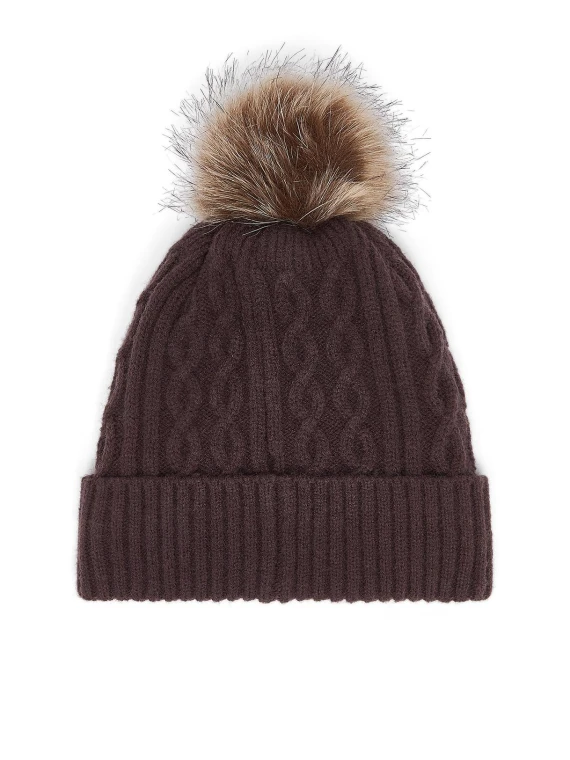 Cappello a cuffia a coste con pompon LIUJO ACCESSORI