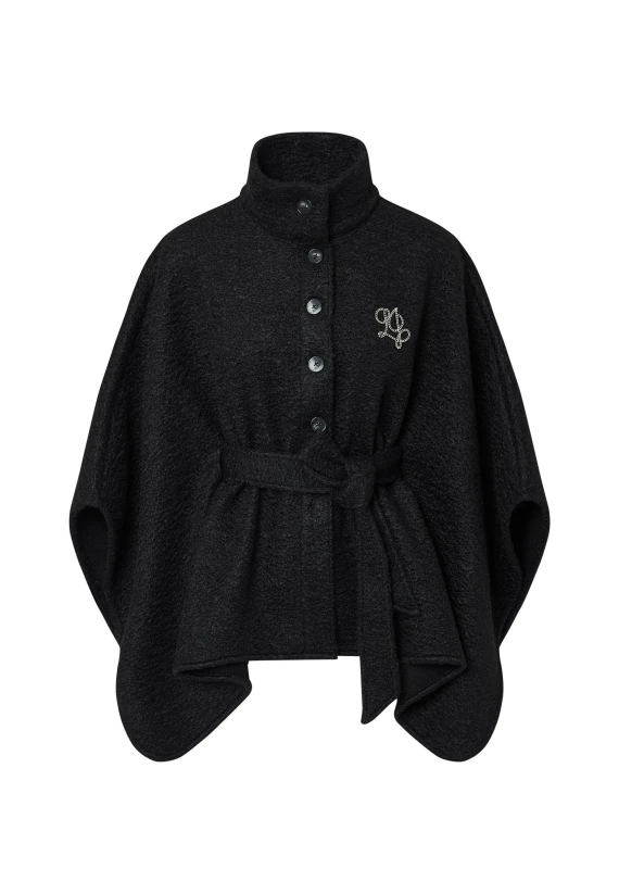 COAT WITH BUTTONS AND A BELT LIUJO ACCESSORI