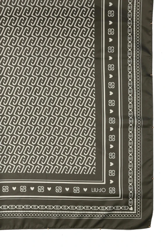 Foulard bandana quadrato verde scuro