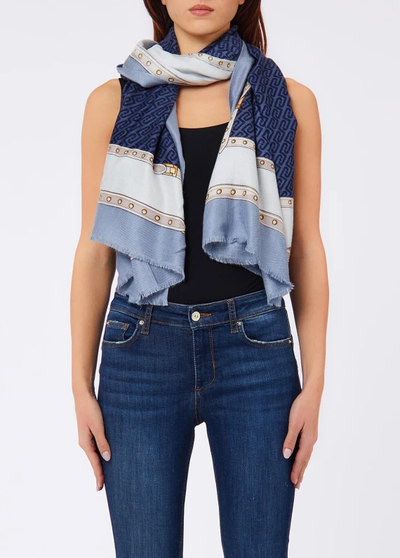 Grey stole with studs LIUJO ACCESSORI