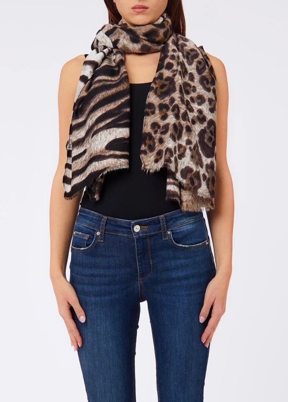 Stola cammello animalier LIUJO ACCESSORI